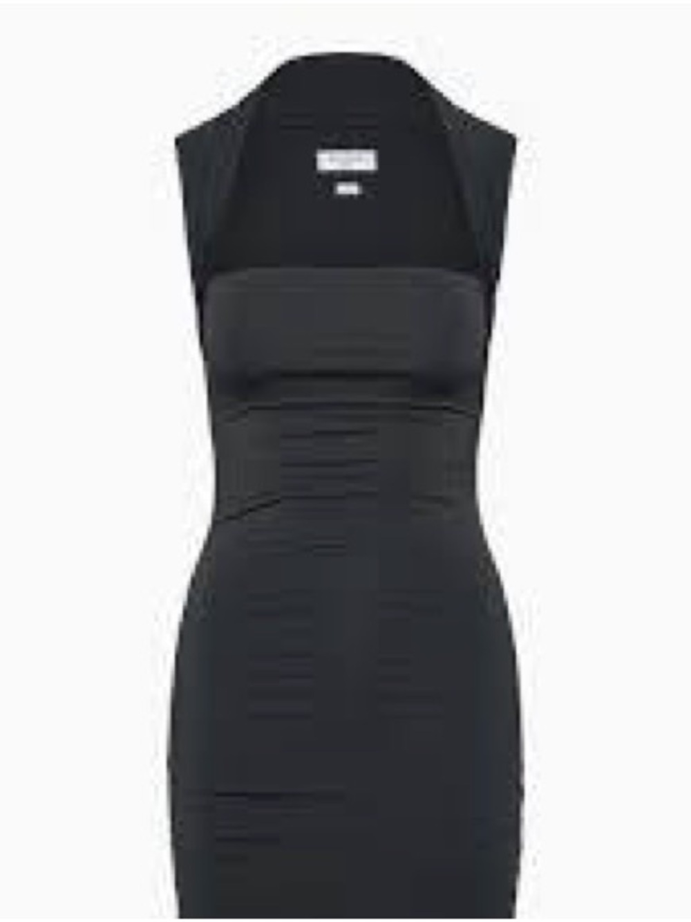 Aritzia Black Sleeveless Ruched Mini Dress